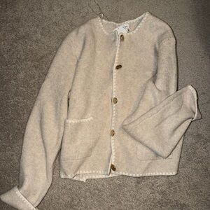 Women's Cream Cardigan Sweater